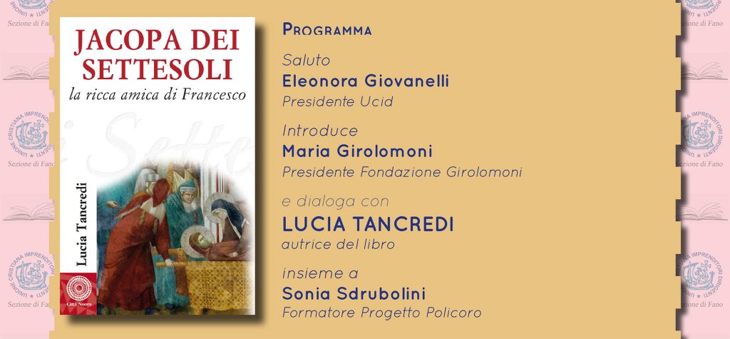 presentazione libro "Jacopa dei Settesoli" la ricca amica di Francesco